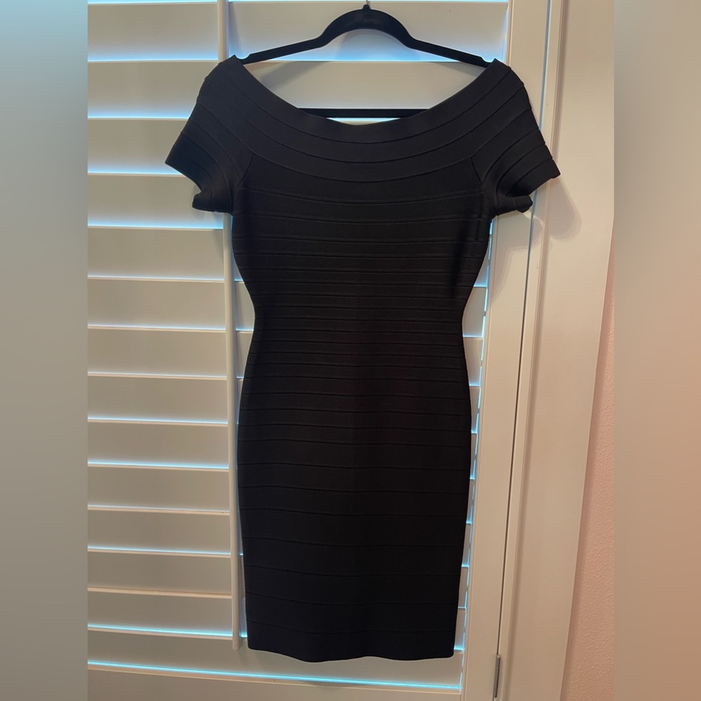 Herve Leger Black Midi Dress